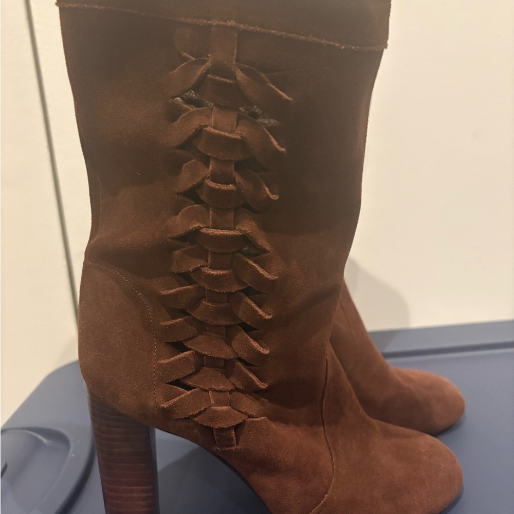 Delman Brown Suede Women's heeled Boots